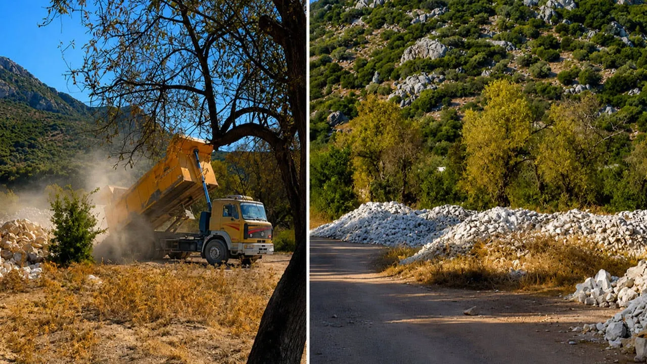 Marmaris'te 800 Yıllık Kalenin Dibine Moloz Döküldü!