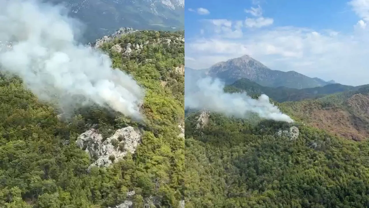 Antalya'da Orman Yangını: Kemer Alevlerle Mücadele Ediyor!