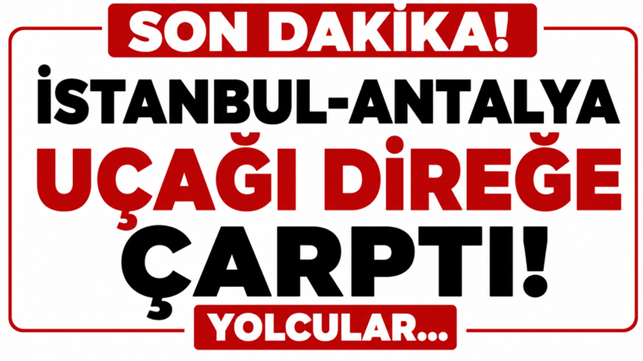 İstanbul-Antalya Uçağı Parkta Direğe Çarptı! Yolcularda Panik Yaşandı